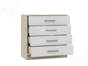 Комод Мартина 800 (сонома/белый глянец)