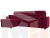 Угловой диван Камелот левый угол (Бордовый)