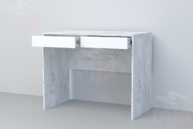 Стол Письменный СТ-1 Эго Бетон Светлый/Белый Глянец