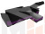 Угловой диван Нэстор правый угол (Черный\Фиолетовый)