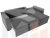 Угловой диван Принстон правый угол (Серый\Черный)