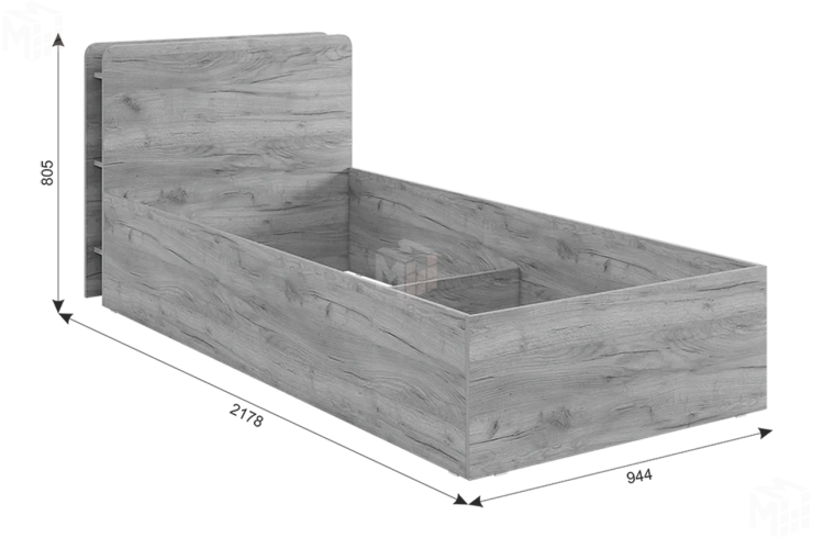 Каркас кровати Юниор 90х200 см дуб крафт золотой