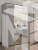 Шкаф Гравита 4-дверный серый камень глянец с зеркалом