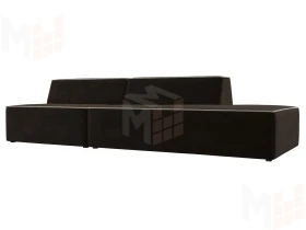 Диван прямой модульный Монс Модерн правый ( Коричневый\Бежевый )