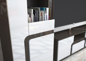 Гостиная Марсель (венге/белый глянец)