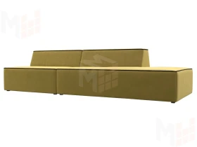 Диван прямой модульный Монс Модерн правый ( Желтый\коричневый )