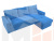 Угловой диван Верона правый угол (Голубой)