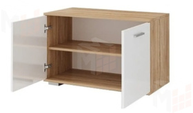 Обувница ИТАЛИЯ О-800 сонома/белый глянец