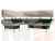Кухонный угловой диван Альфа левый угол (Зеленый\Бежевый)