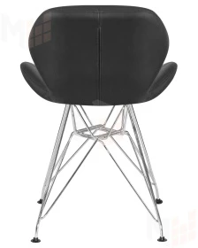 Стул обеденный DOBRIN BUTTERFLY CHROME (ножки хром, цвет чёрный)
