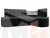Кухонный угловой диван Тефида правый угол (Серый\Черный)