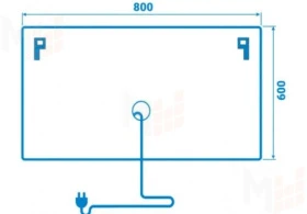 Зеркало с LED подсветкой Fantasy 800х600