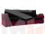 Прямой диван Меркурий Лайт (Черный\Бордовый)