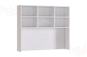 Надстройка для стола Гламур белый/белый глянец