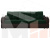 Прямой диван Меркурий еврокнижка (Зеленый\Коричневый)