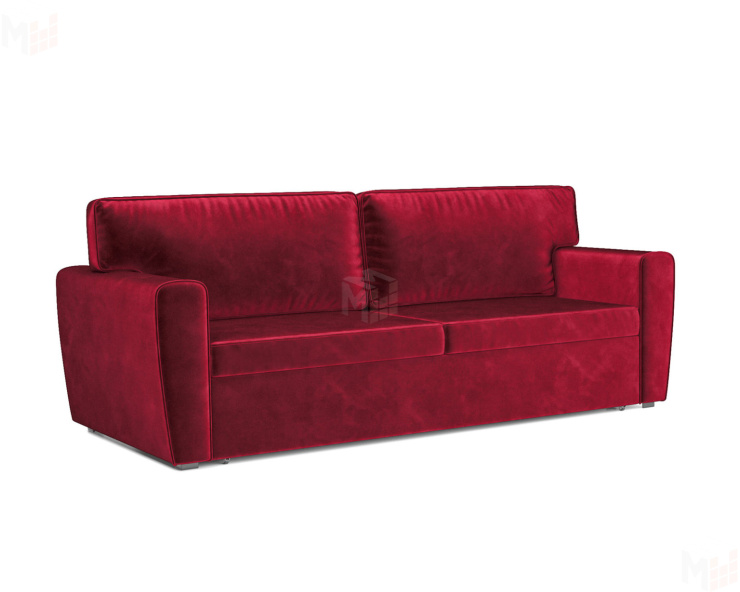 Диван еврокнижка Оскар (Бархат красный STAR VELVET 3 DARK RED)