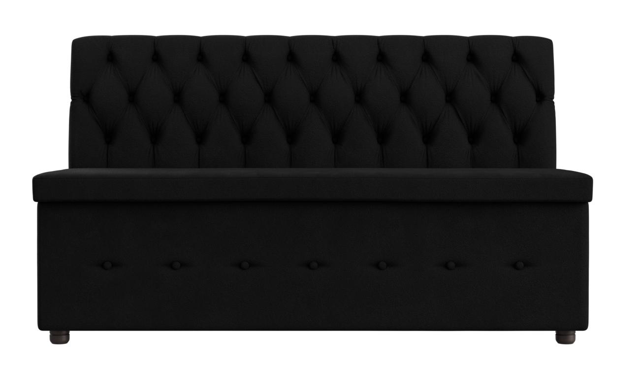 Кухонный прямой диван Вента (Черный)