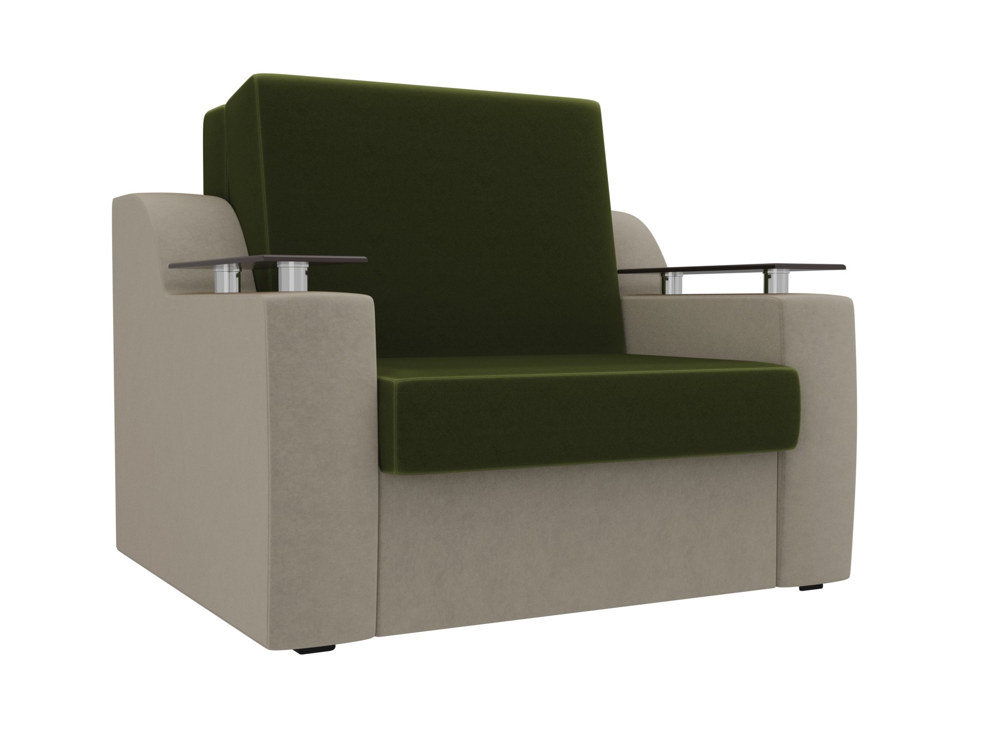 Кресло-кровать Сенатор 60 (Зеленый\Бежевый)