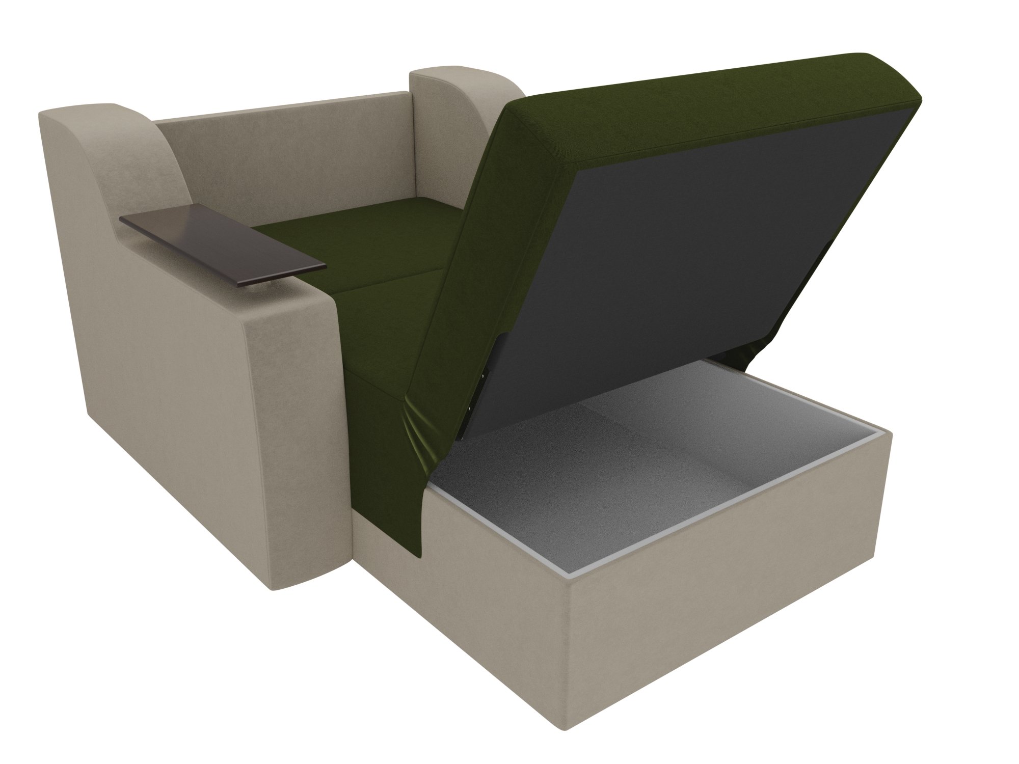 Кресло-кровать Сенатор 60 (Зеленый\Бежевый)