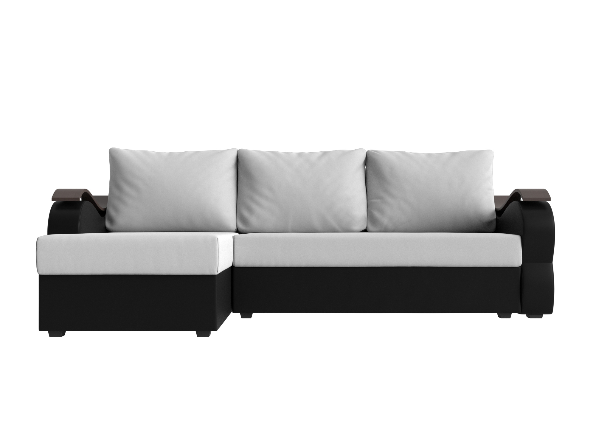 Угловой диван Меркурий Лайт левый угол (Белый\Черный)