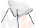 Кресло дизайнерское DOBRIN EMILY (белый винил YP17, черное основание)