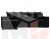 Угловой диван Дубай Лайт левый угол (Черный)