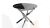 Стол обеденный раздвижной Бергамо Тип 1  Черный муар, Стекло матовое черный мрамор