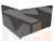 Кухонный угловой диван Мирта правый угол (Черный)