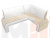 Кухонный угловой диван Кармен правый угол (Бежевый\Белый)